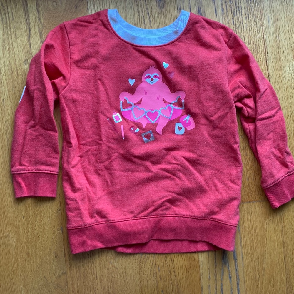 Cat & Jack Sloth Valentine’s heart sweatshirt